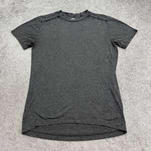 Reebok Perforated Mesh Active T-Shirt Mens Small Heather Gray Crew Neck Gym Tee